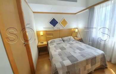 Imagem 6: Flat em andar alto, arejado, muito bem mobiliado para locação nos Jardins