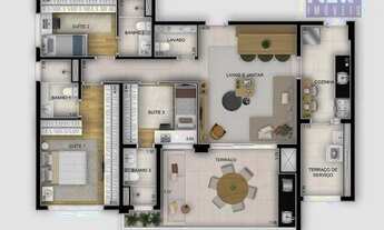 Imagem 2: Apartamento com 3 dormitórios à venda, 112 m² por R$ 1.323.000,00 - Jardim Prudência - São