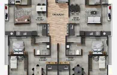 Imagem 4: Apartamento Praia de Camboinha, 61,38m² 2Qtos, 1 Suíte, Varanda Gourmet , 01 Vaga