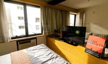 Imagem 6: Flat Transamerica Jardins mobiliado com lavanderia no prédio, com 1 dormitório