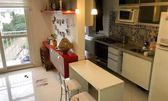 Imagem 4: Apartamento semi mobiliado andar alto planta 3dorm com living estendido atualmente 2 dorm