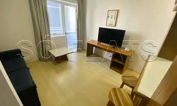 Imagem 2: Flat mobiliado com 42m² com quarto, sala, cozinha completa e banheiro, a 200 m da Av. Paul