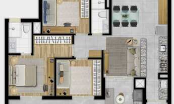 Imagem 5: Apartamento para venda possui 106 metros quadrados com 3 quartos em Parque Rincão - Cotia