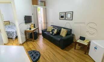 Imagem: Flat mobiliado com 1x dormitório, com serviços