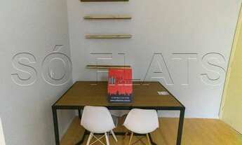 Imagem 2: Flat mobiliado ao lado do Shopping Pamplona com 1x dormitório, quarto , sala, cozinha e va