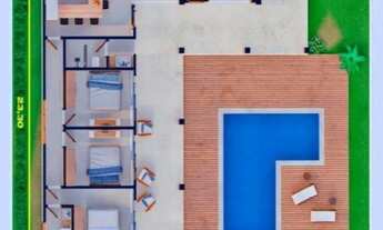 Imagem 6: Projeto na planta - chácara desenvolvida com time de arquitetos