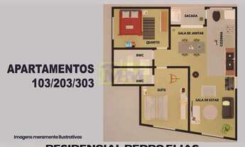 Imagem 4: Apartamentos 2 e 3 quartos com suíte em construção a venda no Centro de Pinhais