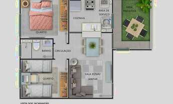 Imagem 6: Vista dos Jacarandas Apto. 2 qts com elevador na Região do Planalto !