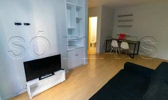 Imagem 4: Flat mobiliado ao lado do Shopping Pamplona com 1x dormitório, quarto , sala, cozinha e va