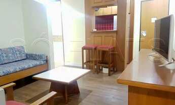 Imagem: Flat mobiliado com 42m² com quarto, sala