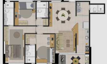 Imagem: Apartamento 3 Quartos Tirol 100m²