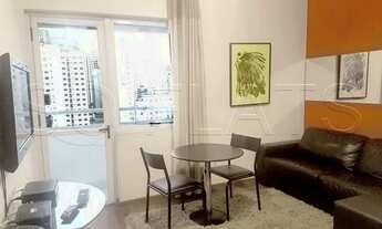 Imagem: Flat mobiliado com 42m² com quarto, sala