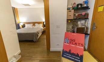 Imagem 5: Flat entre o Jardins e Paraíso ideal para moradia de longo prazo apartamento com varanda