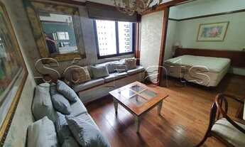 Imagem 4: Flat mobiliado reformado, com 1 dormitório em andar alto no Jardim Paulista. Sem burocraci