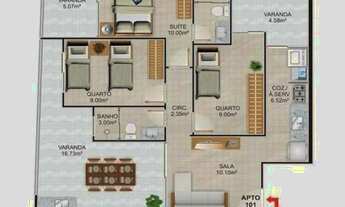 Imagem 6: Apartamento de 2 quartos com suíte na Praia do Morro, Guarapari-ES: 69,21m² e vaga de gara