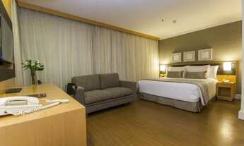 Imagem: Flat mobiliado com lavanderia coletiva no