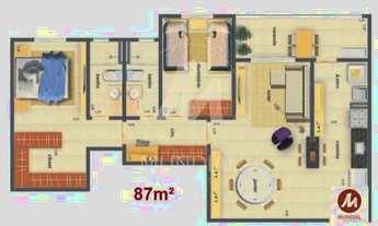 Imagem 4: Apartamento (tipo - padrao) 2 dormitórios, portaria 24hs, espaço gourmet, salão de festa