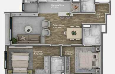 Imagem 7: ÓTIMO APARTAMENTO NA PLANTA - 50 MESES DIRETO CONSTRUTORA