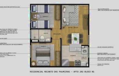 Imagem 2: DL Apartamento com 02 quartos no Residencial Recanto das Palmeiras