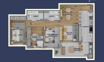 Imagem 6: Apartamento com 3 dormitórios à venda, 95 m² por R$ 716.532 - Parque Centenário - Jundiaí