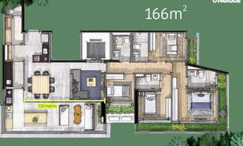 Imagem 7: Apto 167M² - 3 Dormitórios - 3 suítes - 3 vagas de garagem-Brooklin novo