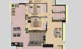 Imagem 4: Apartamento com 3 dormitórios à venda, 112 m² por R$ 771.985,60 - Vilamar - Praia Grande/S