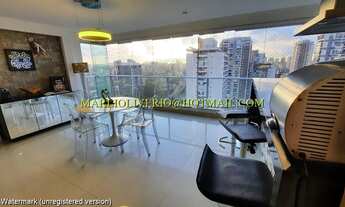 Imagem 6: Apartamento no Brooklin, 138 m2, sala e cozinha intragradas com a varanda, além de 2 vagas