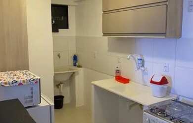 Imagem 2: Quarto e sala mobiliado 13° andar