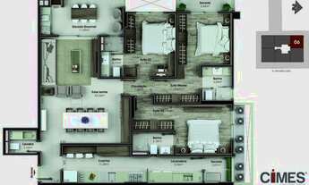 Imagem 2: Apartamento com 3 dormitórios à venda, 142 m² - Campinas - São José/SC