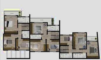 Imagem 4: Sobrado Tripex com amplo terraço no Bairro Abranches Curitiba PR