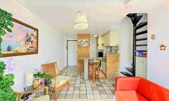 Imagem 3: Seu lugar no paraíso! Apartamento quarto e sala duplex à venda na beira-mar da praia de Pa