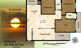 Imagem 2: VENDA APARTAMENTO - EDIFICIO POR DO SOL, PONTA GROSSA-PR