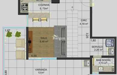 Imagem 7: Coberturas Duplex com 1 quarto e terraço para venda no Bairro São Pedro em Juiz de Fora