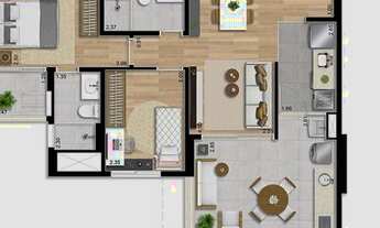 Imagem 3: Apartamento para venda com 67m2 - 2 Dorms/1 Suíte - Guarulhos/SP