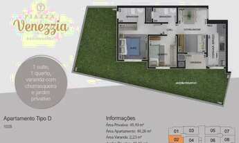 Imagem 3: Apartamento Garden com 2 dormitórios à venda, 48 m² por R$ 328.000,00 - Centro - São José