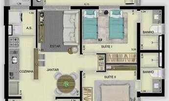 Imagem 2: Apartamento 2 dormitórios Suítes Ribeirania