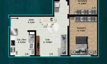 Imagem 3: Apartamento à venda de 02 dormitórios em Camobi