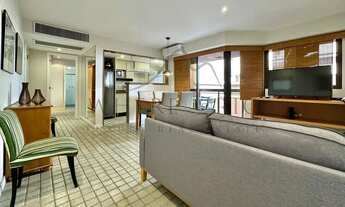 Imagem 3: Apartamento com varanda e vista lateral da Praia de Ipanema