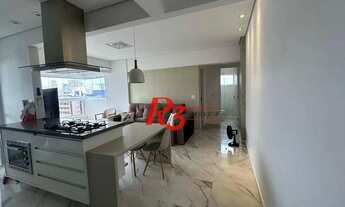 Imagem 2: Apartamento com 1 dormitório para alugar, 55 m² por R$ 5.700,02/mês - Boqueirão - Santos/S