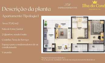 Imagem 2: Apartamento para venda possui 58 metros quadrados com 2 quartos em Turu - São Luís - MA