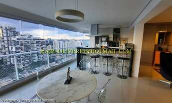 Imagem 2: Apartamento no Brooklin, 138 m2, sala e cozinha intragradas com a varanda, além de 2 vagas