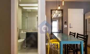 Imagem 6: Apartamento studio mobiliado de 1 dormitório, varanda, 1 vaga, prédio com lazer - Bela Vis