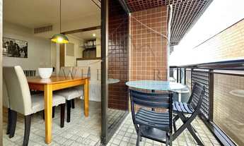 Imagem 6: Apartamento com varanda e vista lateral da Praia de Ipanema