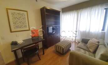 Imagem 2: Flat mobiliado com 1 dormitório com 36m² com cozinha americana próximo da Av. JK