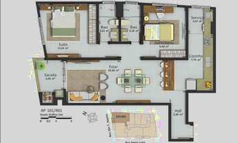 Imagem: Apartamento 2 dormitórios Trindade, UFSC