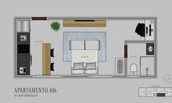 Imagem 3: Studio para venda com 25 metros quadrados com 1 quarto em São Lucas - Belo Horizonte - MG