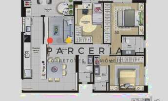 Imagem 3: Apartamento à venda com 3 dormitórios, sendo 2 suítes no Kobrasol - SJ