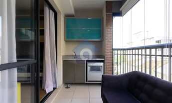 Imagem 2: Apartamento studio mobiliado de 1 dormitório, varanda, 1 vaga, prédio com lazer - Bela Vis