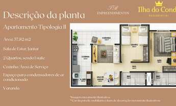 Imagem 3: Apartamento para venda possui 58 metros quadrados com 2 quartos em Turu - São Luís - MA