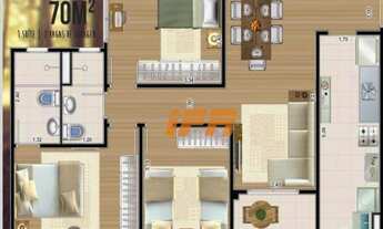 Imagem 2: Apartamento à venda, 70 m² por R$ 276.500,00 - Parque Senhor do Bonfim - Taubaté/SP